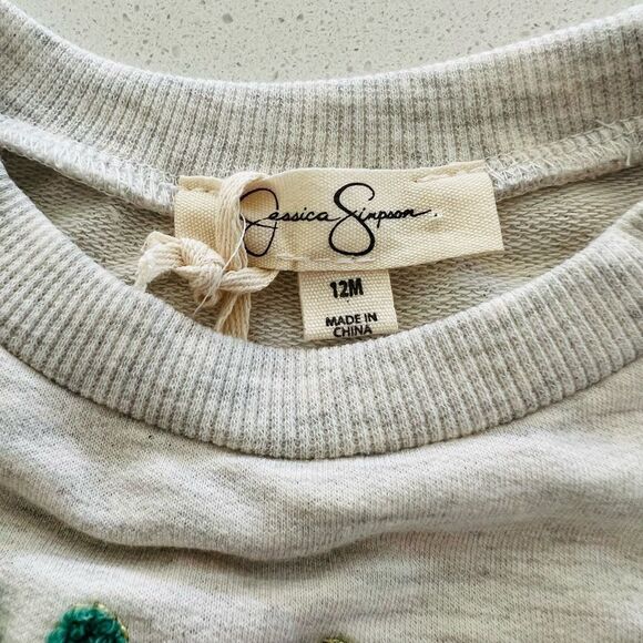 Jessic Simpson Baby Girls Outfit ‘Shine’ Sweatshirt and Pants Size 12 Months NWT - Picture 12 of 13